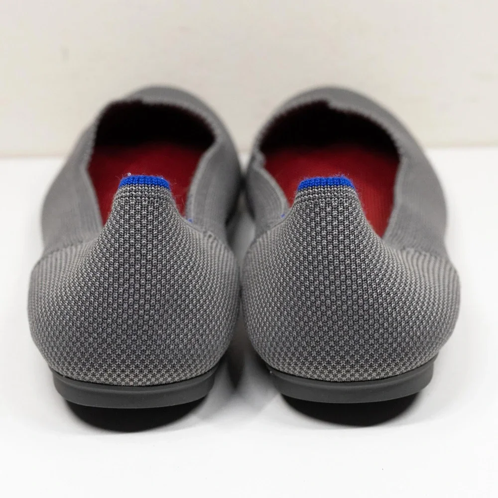 ROTHYS The Flat Knit Round Toe Ballet Flats Gray Sz 11.5